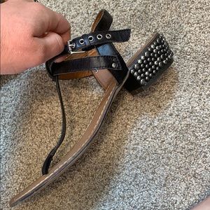 Black Studded Sandals